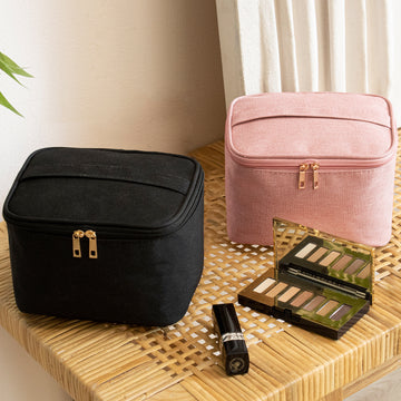 Travel  Small Mini Makeup Bag for Jewelry, Lipstick(pink)